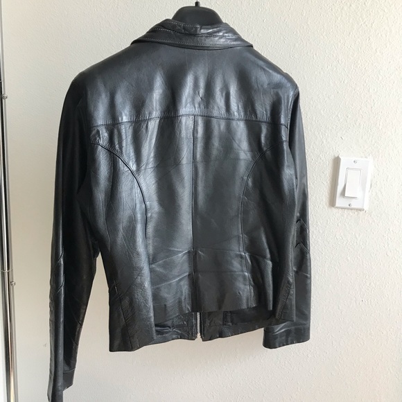 Marruecos Black Genuine Leather Jacket - Picture 3 of 8